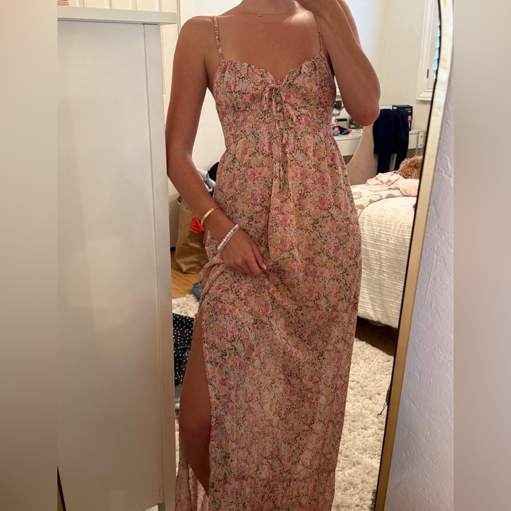 Floral Pink Maxi Dress